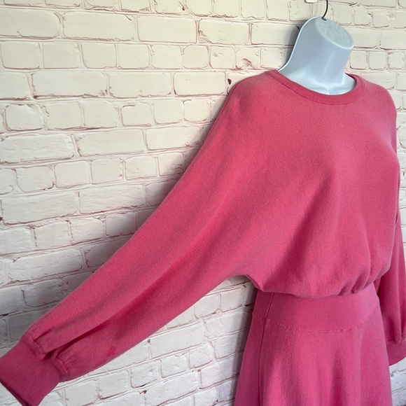 Alice + Olivia BARBIECORE Murray Fit Flare Dress in Calypso Pink medium - Picture 6 of 11